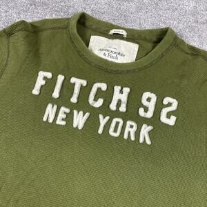 Abercrombie Fitch Waffle Knit Shirt Mens XXL Y2K Muscle Vintage 92 New York